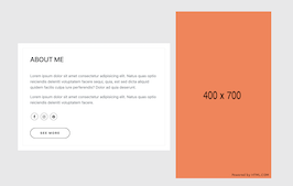 Bootstrap example and template. simple about me section